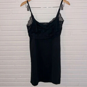 Kendall & Kylie Black Lace Slip Shift Mini Dress, Women’s Size Extra Small